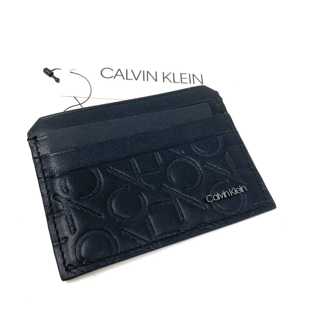 🔥SALE🔥 Calvin Klein EMB Texture Logo Men’s Card Holder 4711 0002 010